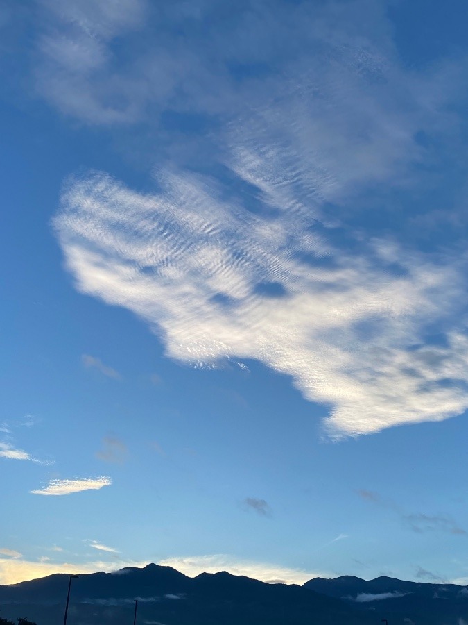 早朝の青い空☀️