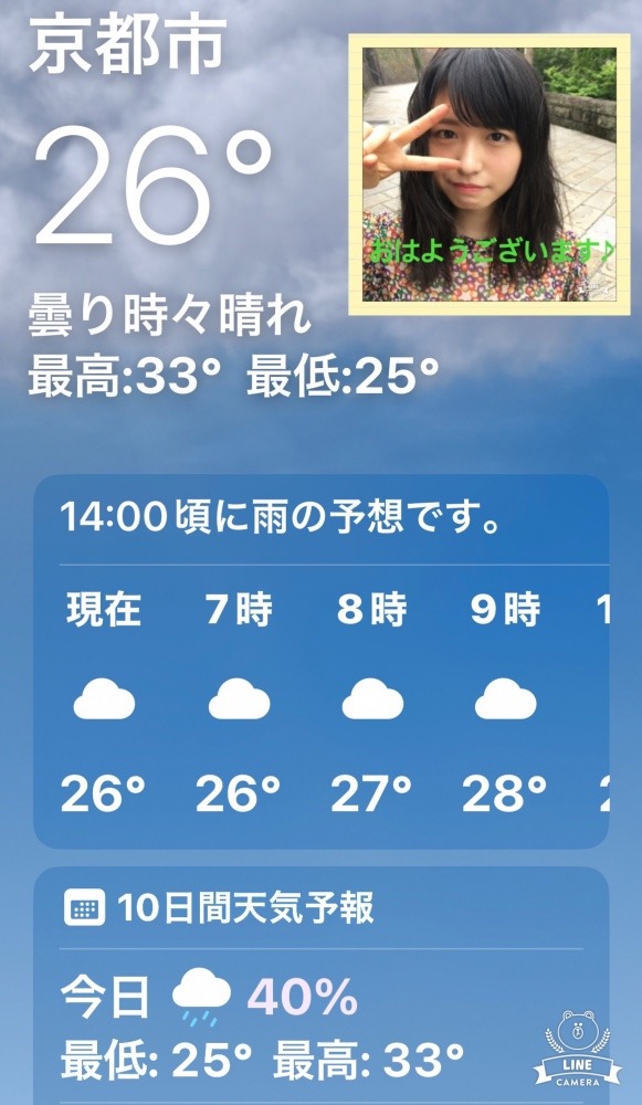 今朝の天気❣️