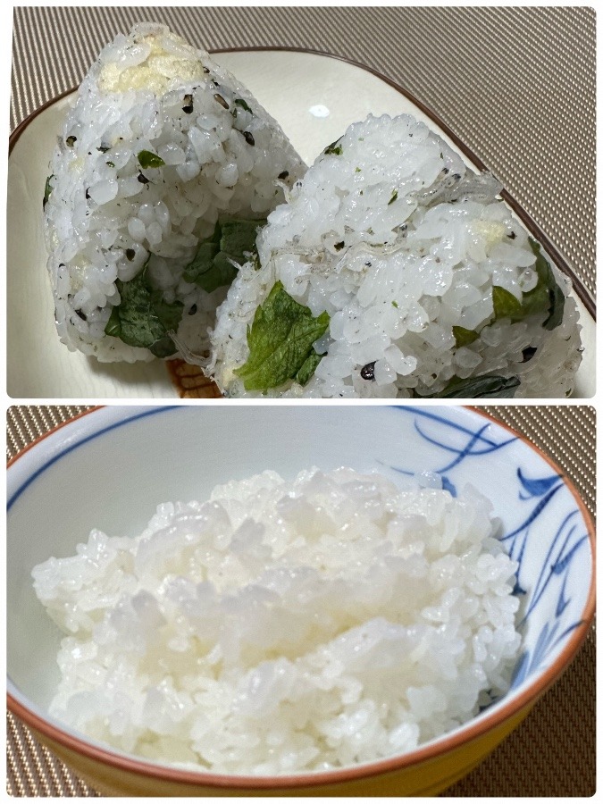 新米でおにぎり🍙