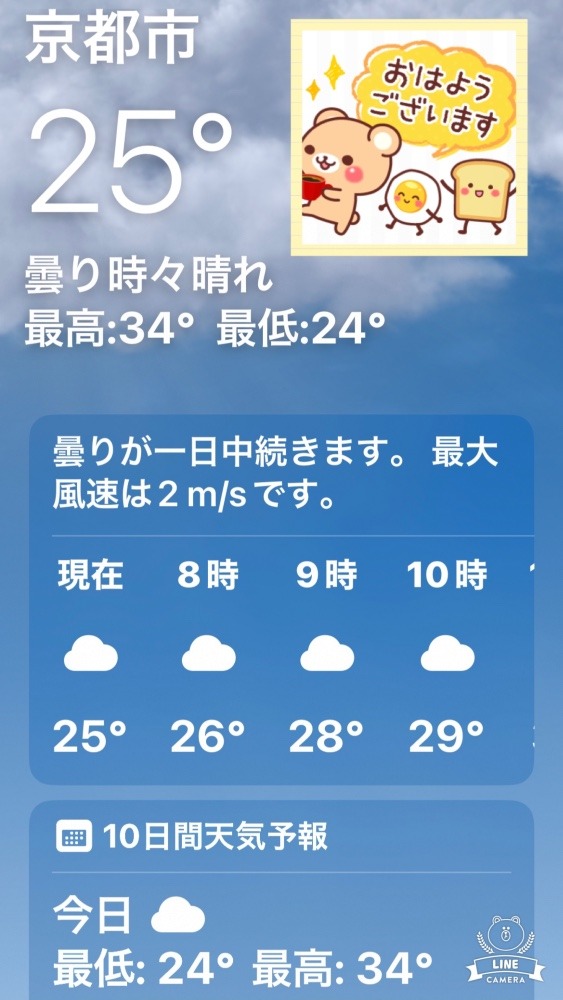 今朝の天気❣️