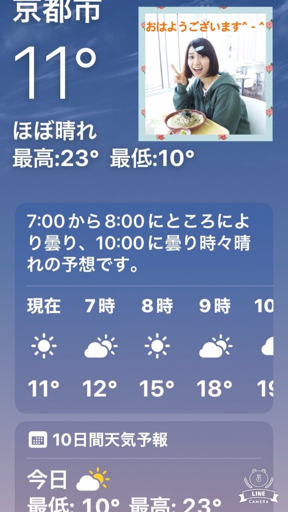 今朝の天気❣️