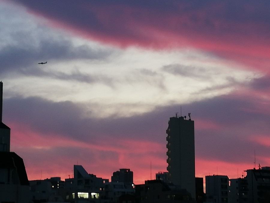 空の色はバラ色、茜色