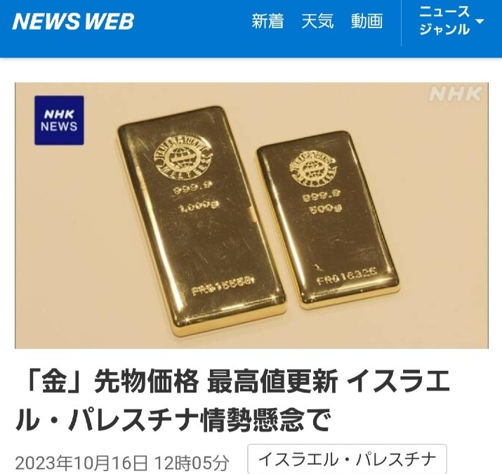 金の先物価格、最高値を更新‼️RVに向かってるね‼️