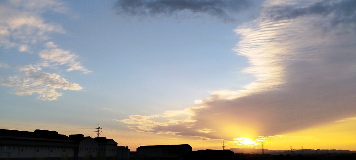 都城市（2023/10/6）今日の夕焼け😊↗️（西の空）