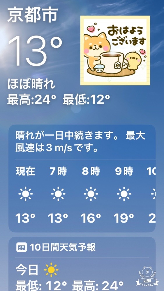 今朝の天気❣️