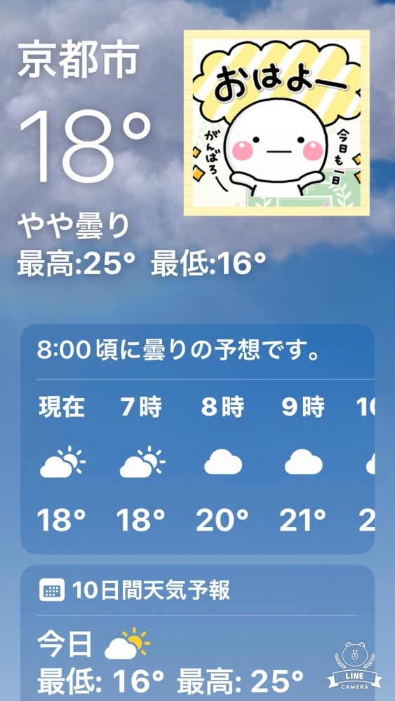 今朝の天気❣️