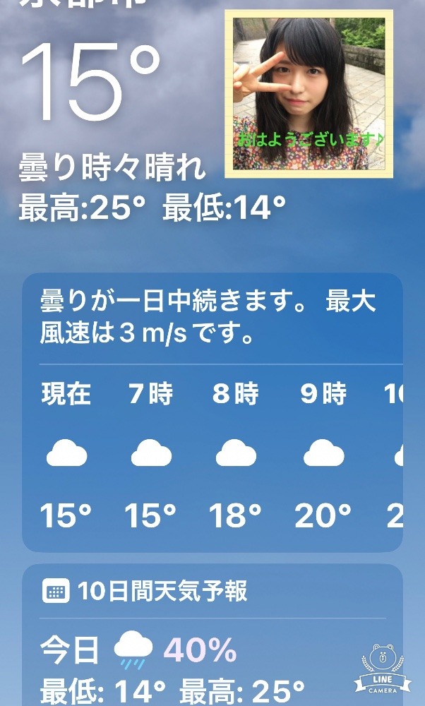 今朝の天気❣️