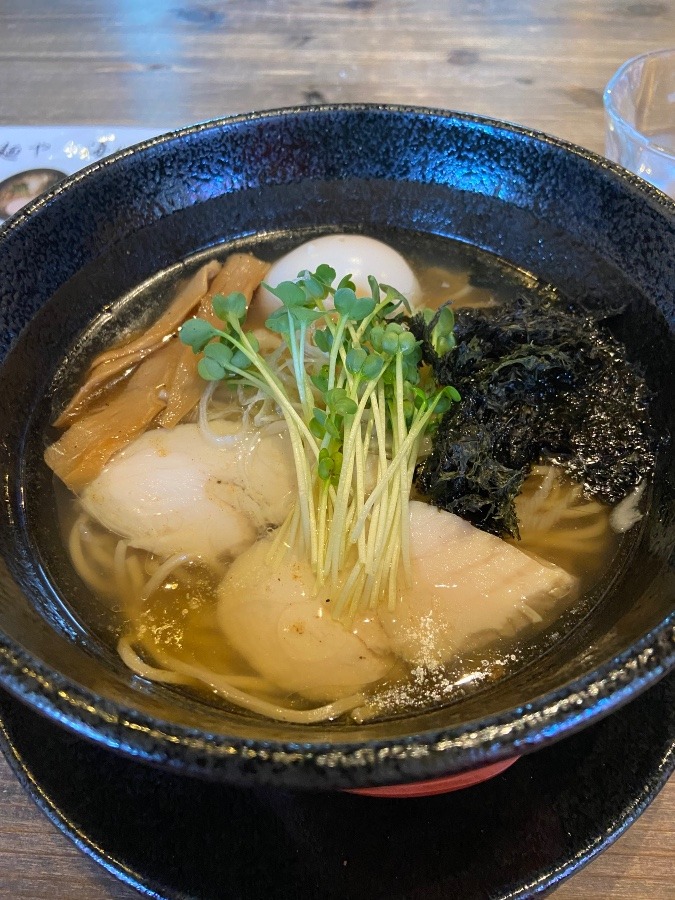 太東岬近くの麺や海心umi 煮卵塩ラーメン