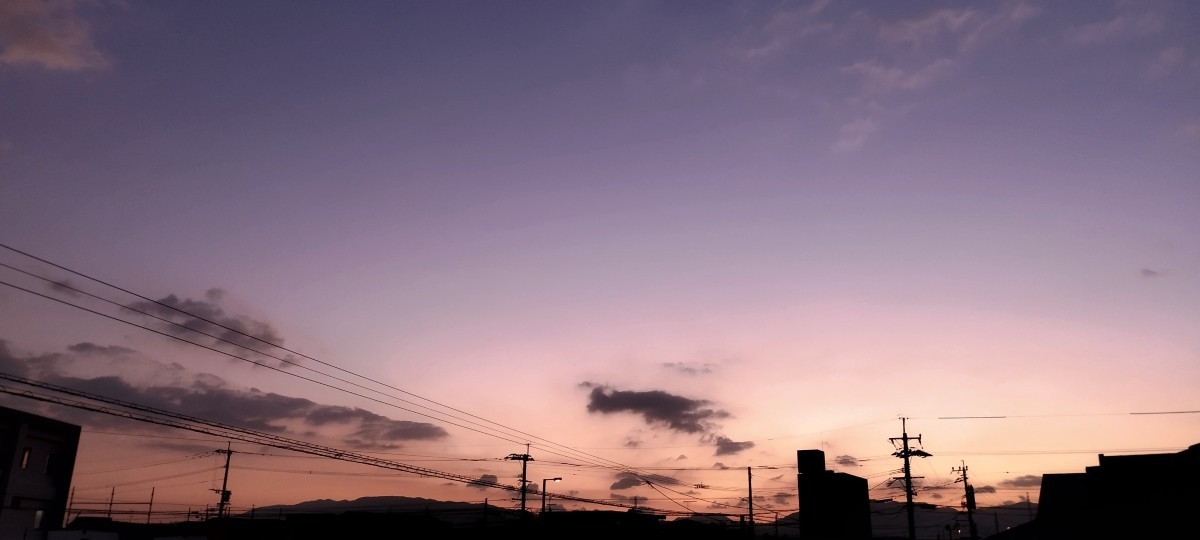 都城市（2023/11/20）今朝の朝焼け😊（東の空）①