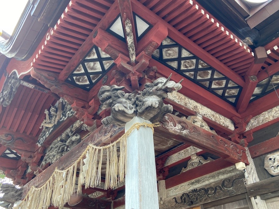 いすみ神社の魔除けの彫り物