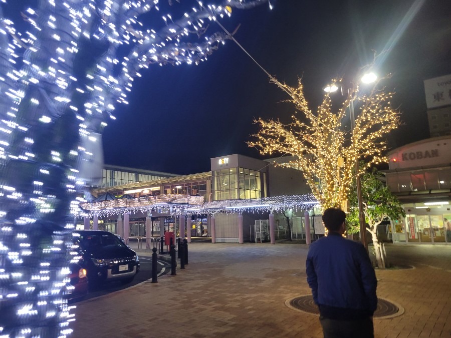 昨日の藤枝駅南口のイルミネーション