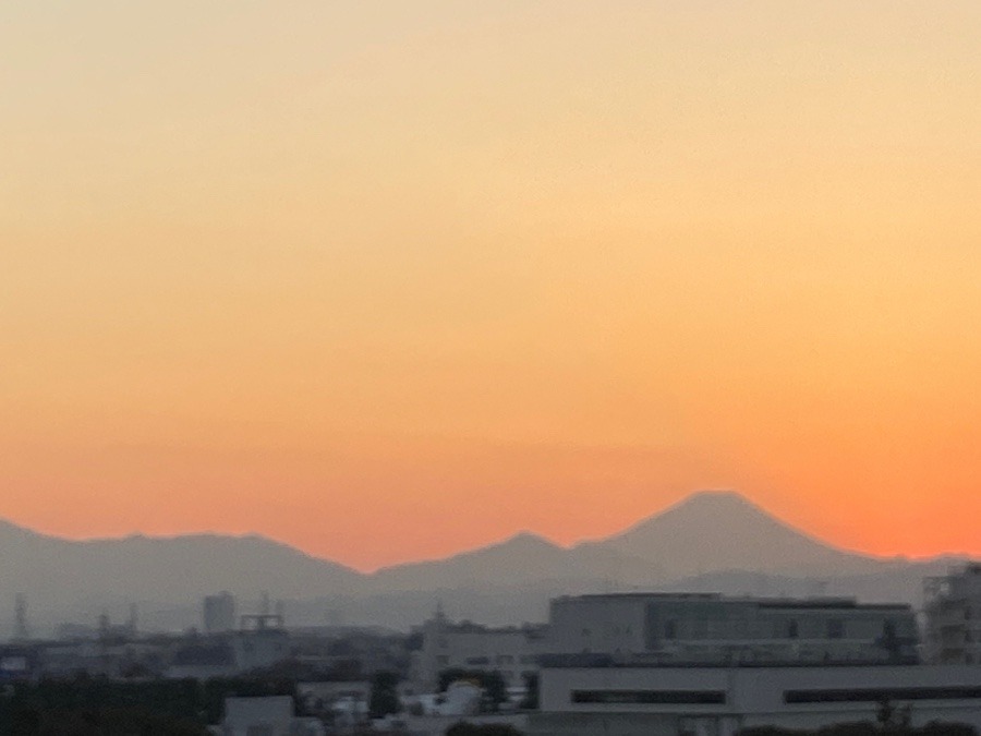 １２月２９日の夕日