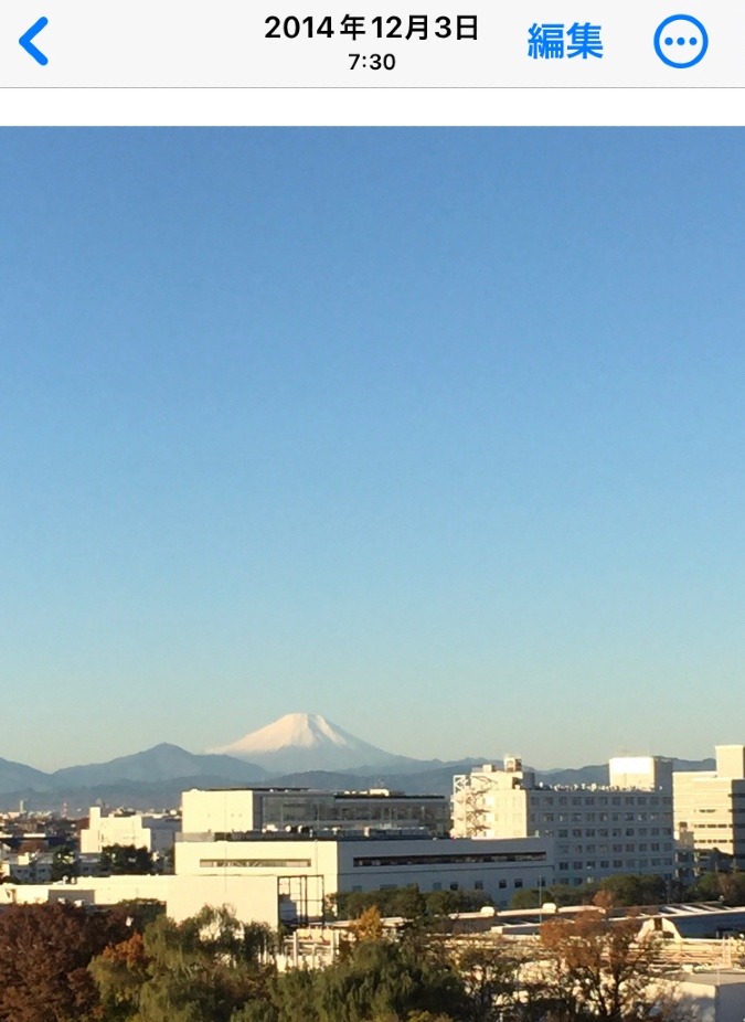 ２０１４年１２月３日の富士山