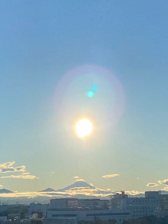 雨上がりの富士山　きらきら