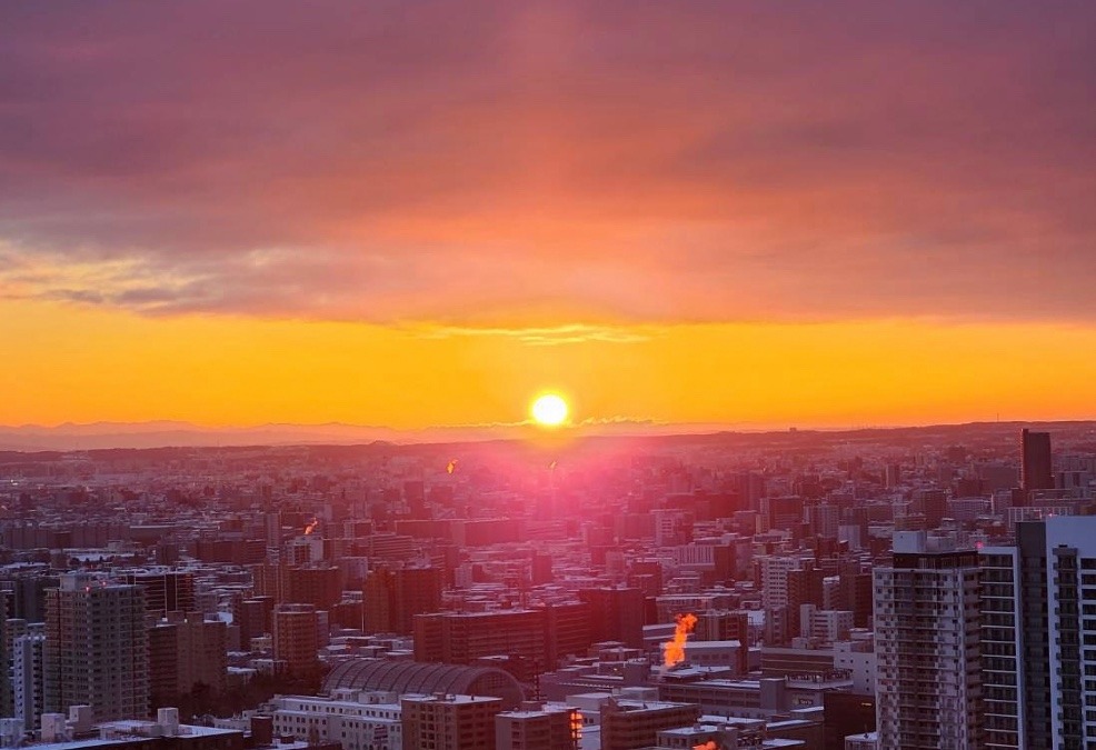 初日の出『札幌』2024年元旦 7:06 am