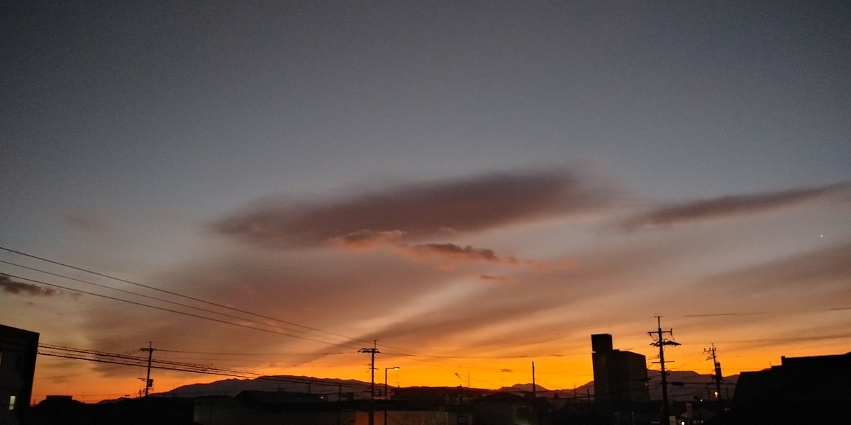 都城市（2024/2/10）今朝の朝焼け😊（東の空）①