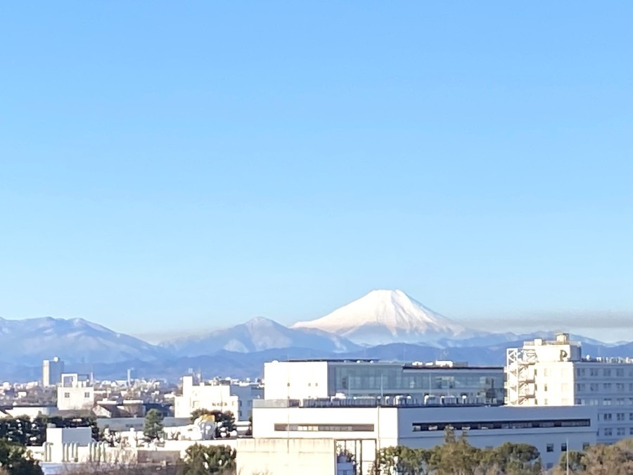 今朝の富士山　すっきりさわやか