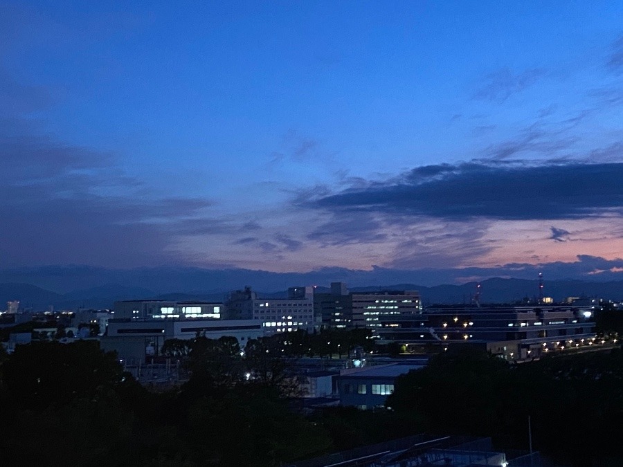 夕暮れの富士山