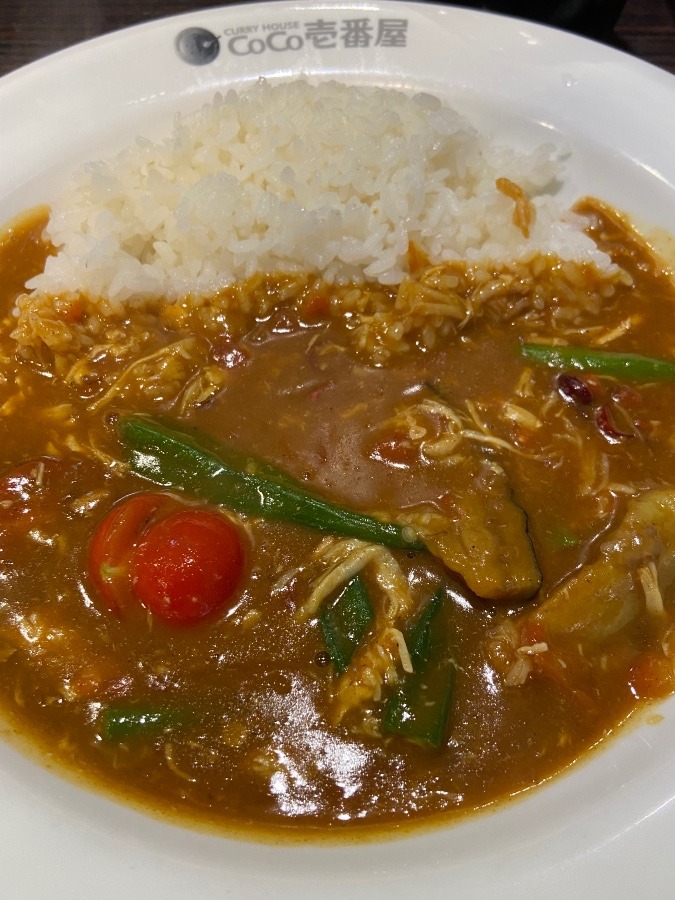 昨日のランチ　野菜カレー　お久しぶりのＣＯＣＯ壱番屋