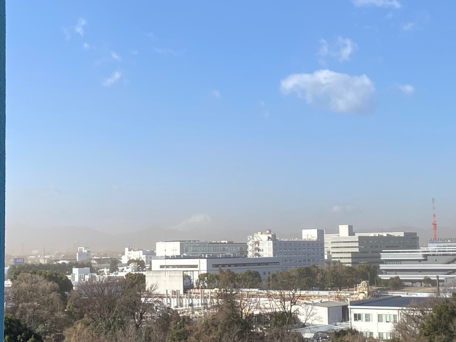 昨日の富士山　春一番の嵐の中