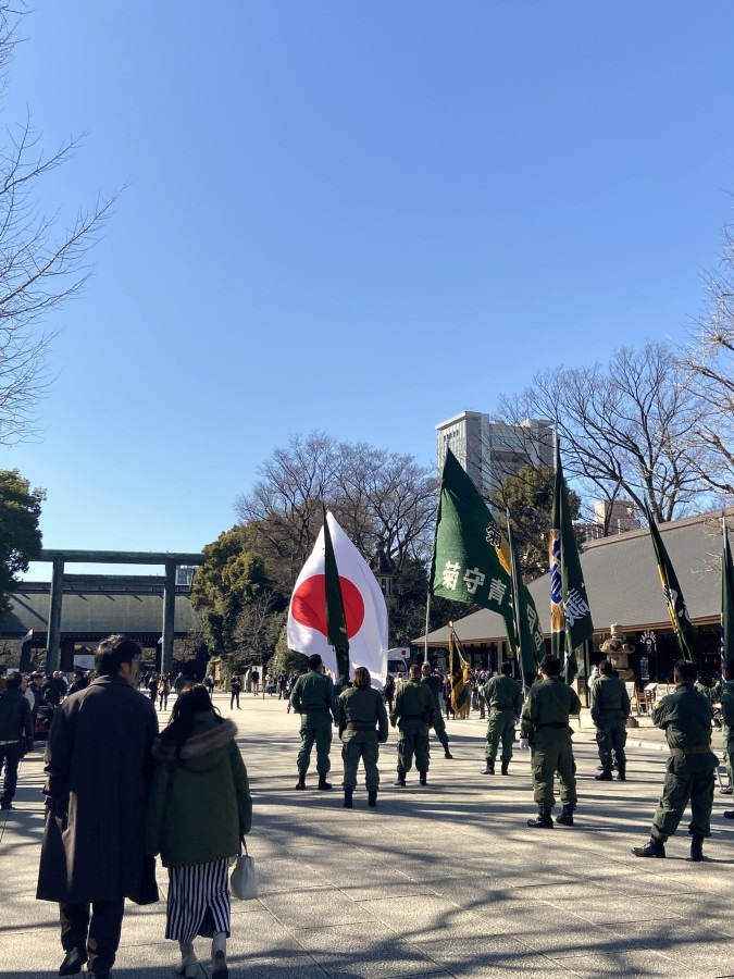 九段　靖国神社参拝の一風景　2025年2月11日　建国記念日