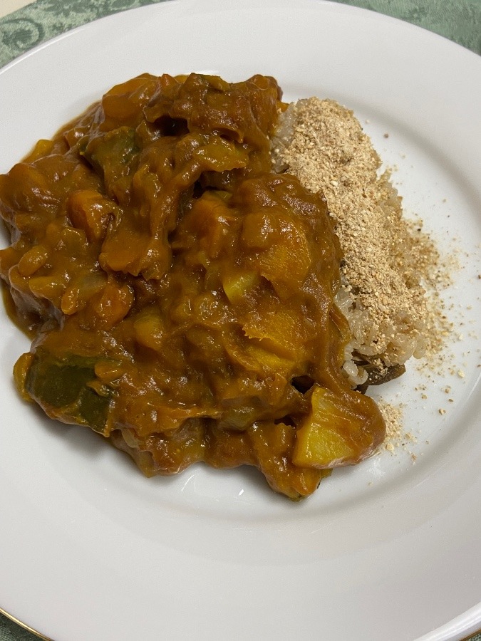 昨夜は男の料理　カレーライス